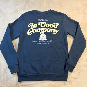 Unwell In Good Company Alex Cooper Call Her Daddy Crewneck Sweatshirt Navy Small
